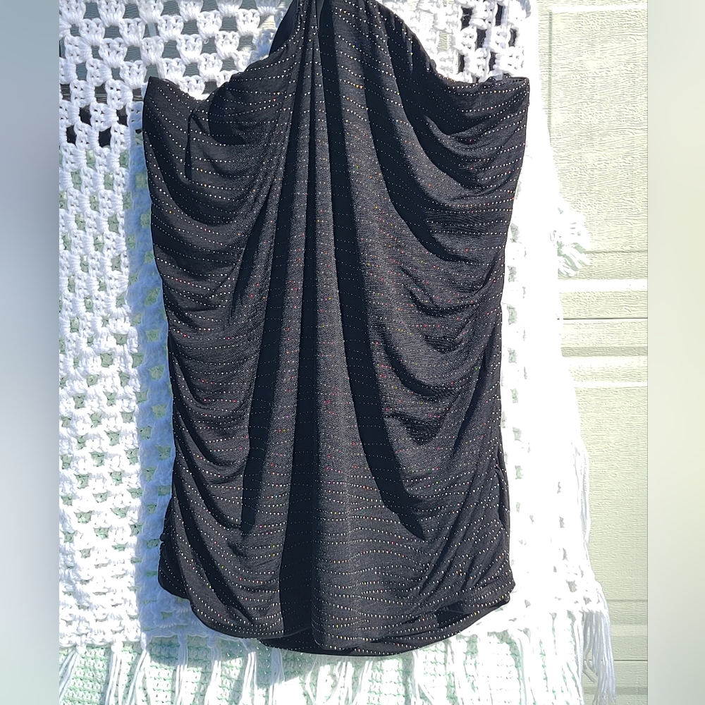 Lane Bryant Size 18/20 Black with Gold Studs Top and removable straps NWT